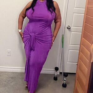 Bella Knot dress purple